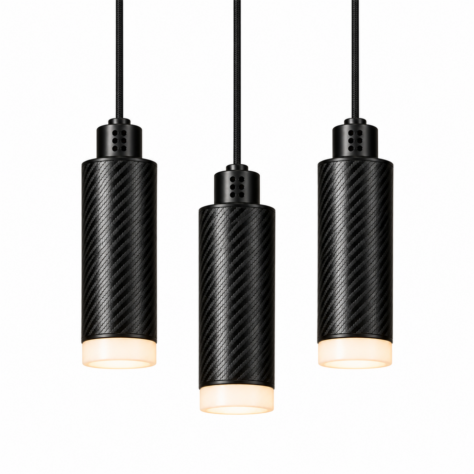PULSE Pendant 02 — configuration Trio — suspension en carbone