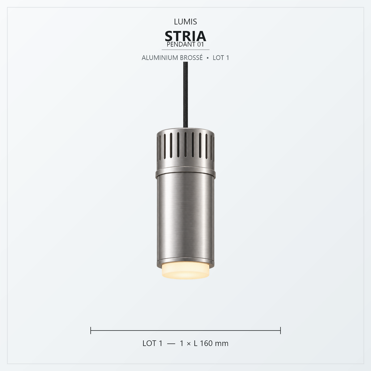 STRIA aluminium brossé, intégration intérieure 1