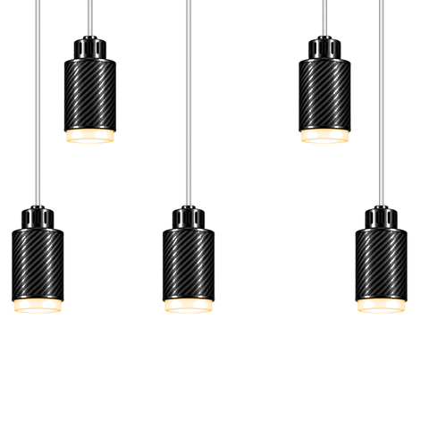 STRIA Pendant 01 — Lustre 05 — câble textile Blanc
