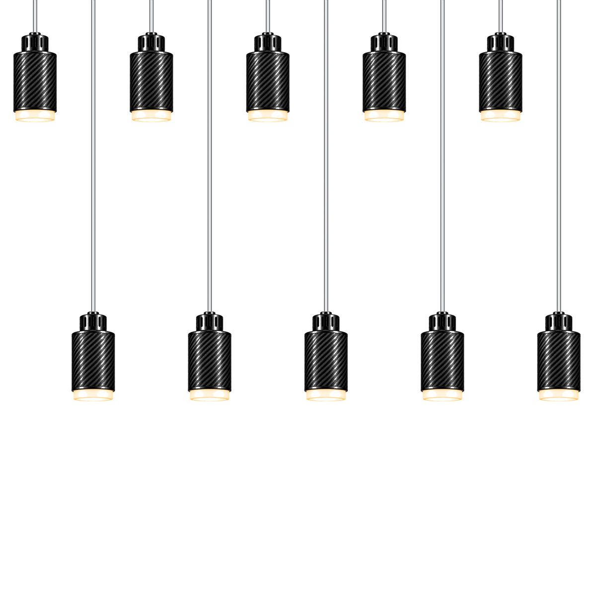 STRIA Lustre 10 — Pendant 01 — suspension en carbone