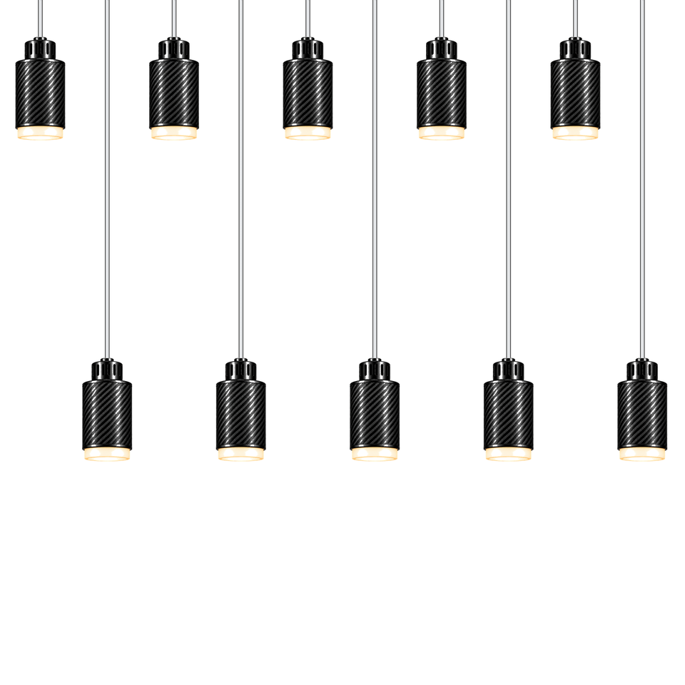 STRIA Lustre 10 — Pendant 01 — suspension en carbone