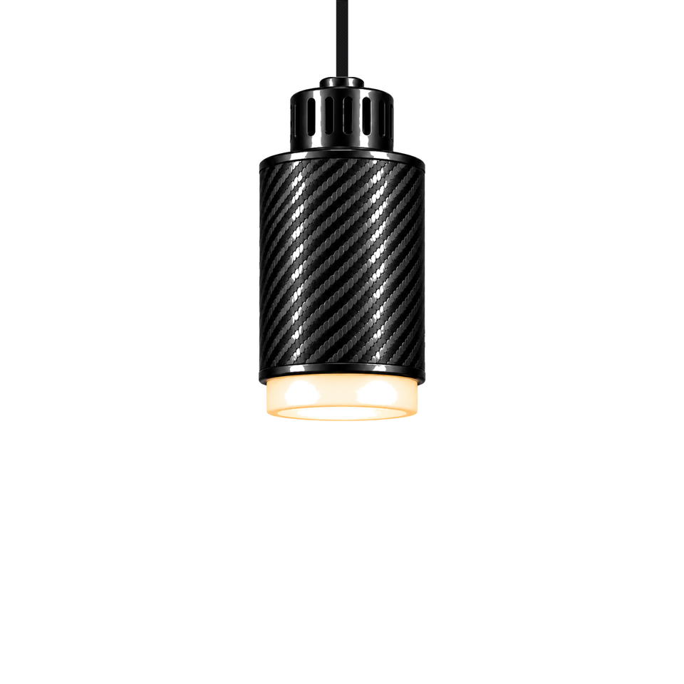 STRIA Pendant 01 — câble textile Noir