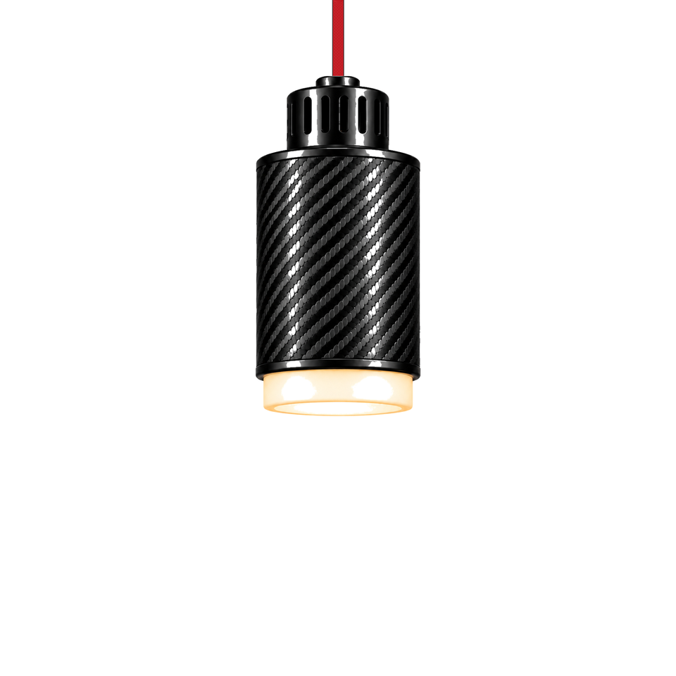 STRIA Pendant 01 — câble textile Rouge