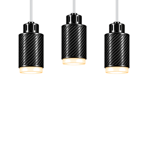 STRIA Pendant 01 — configuration Trio — suspension en carbone
