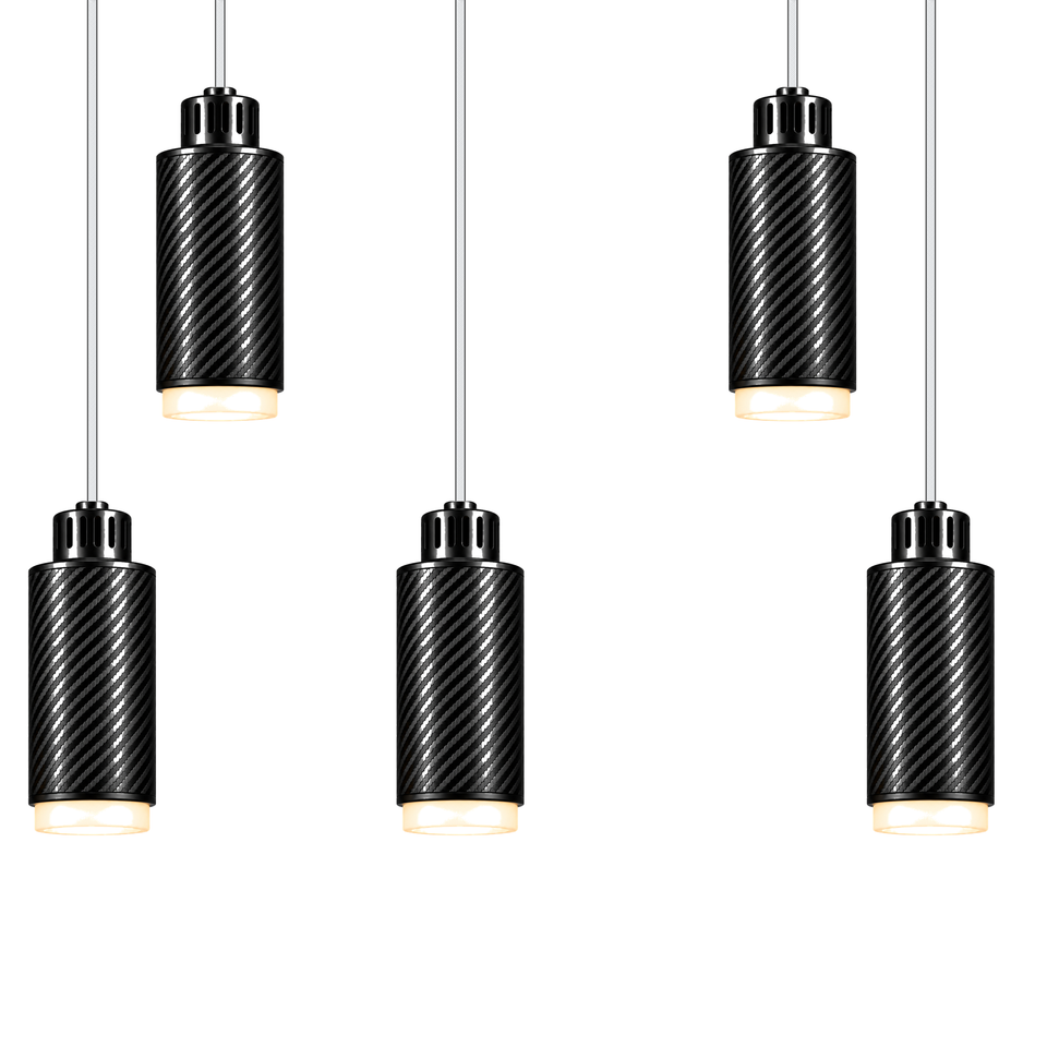STRIA Pendant 02 — Lustre 05 — câble textile Blanc