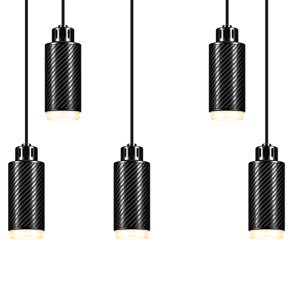 STRIA Pendant 02 — Lustre 05 — suspension en carbone