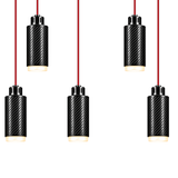 STRIA Pendant 02 — Lustre 05 — câble textile Rouge