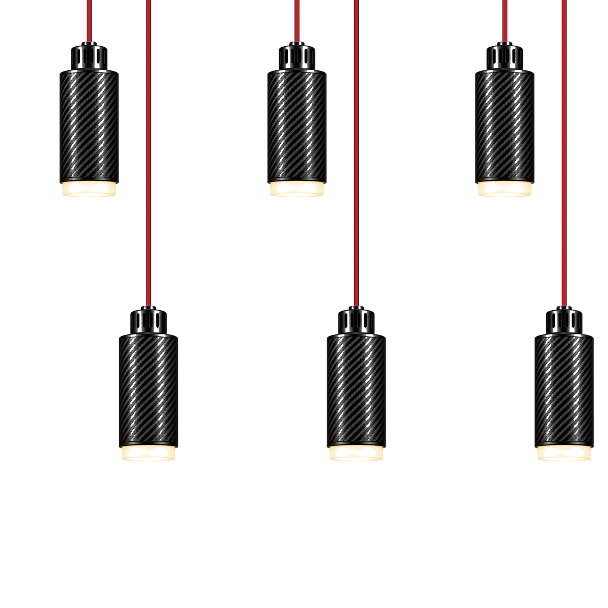 STRIA Pendant 02 — Lustre 06 — suspension en carbone