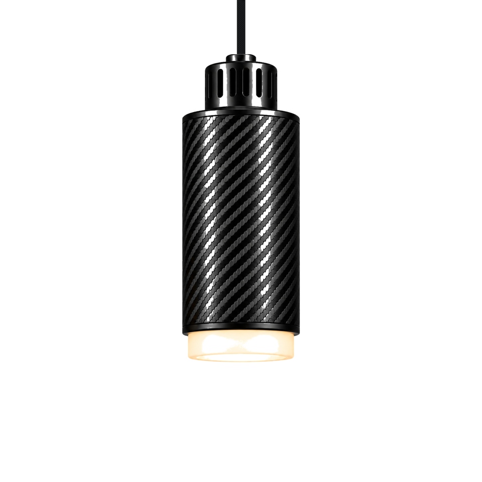 STRIA Pendant 02 — câble textile Noir