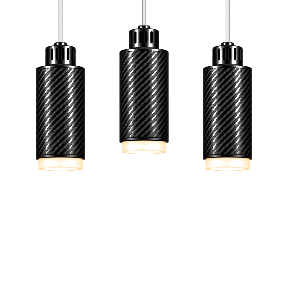 STRIA Pendant 02 — configuration Trio — suspension en carbone