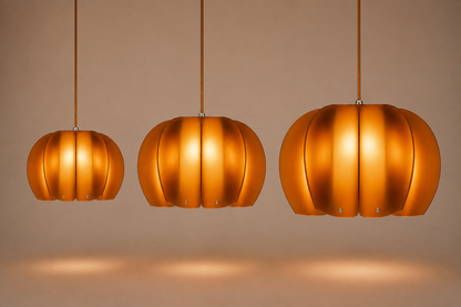 Suspension PÉTALE orange en trois formats
