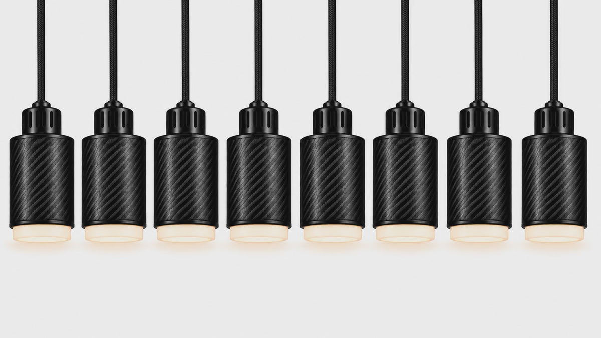 PULSE Lustre 08 — composition de huit suspensions en carbone
