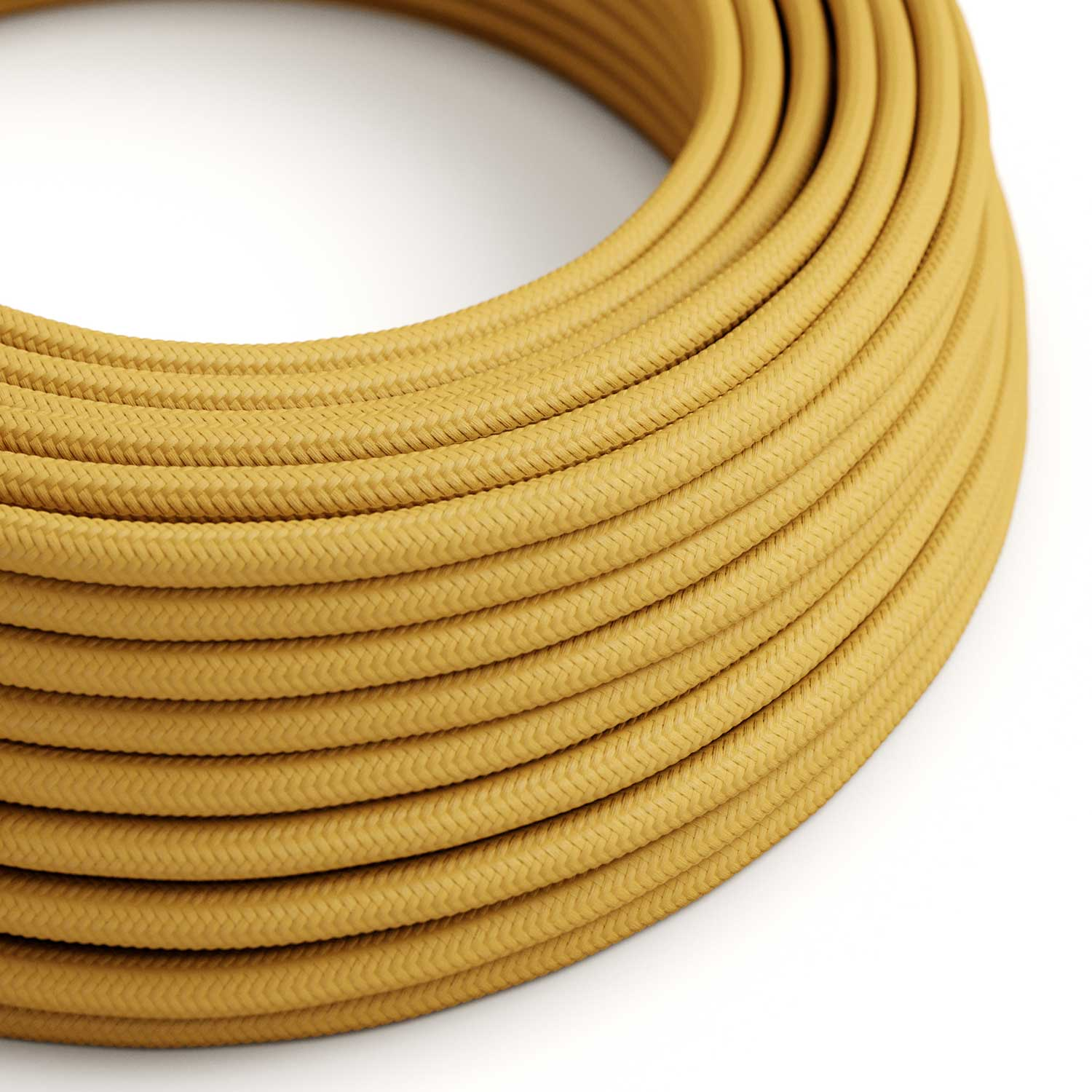 Câble textile Jaune moutarde — Creative Cables